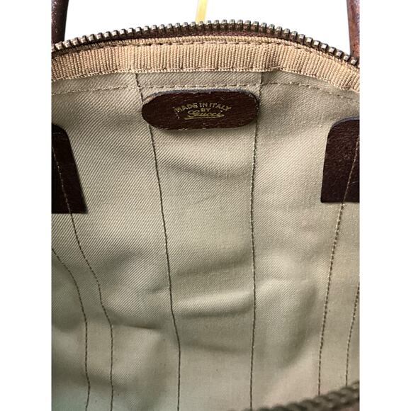 Vintage GUCCI Boston Bag Sherry Line Brown - Picture 7 of 8